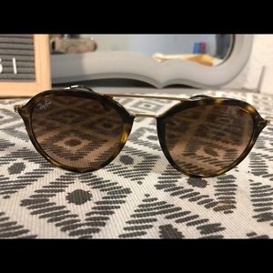 Ray ban double bridge round aviator sunglasses